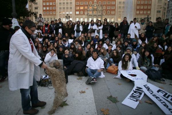 Manifestation de professionnels de la santé à Madrid